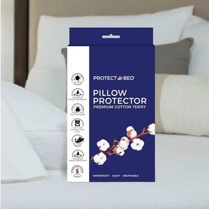 Protect a Bed King Sized White Pillow Protector